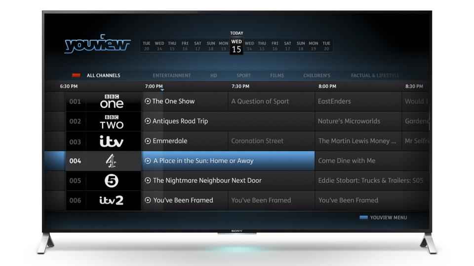 YouView arrive sur les téléviseurs 2015 de Sony en plus d'Android TV